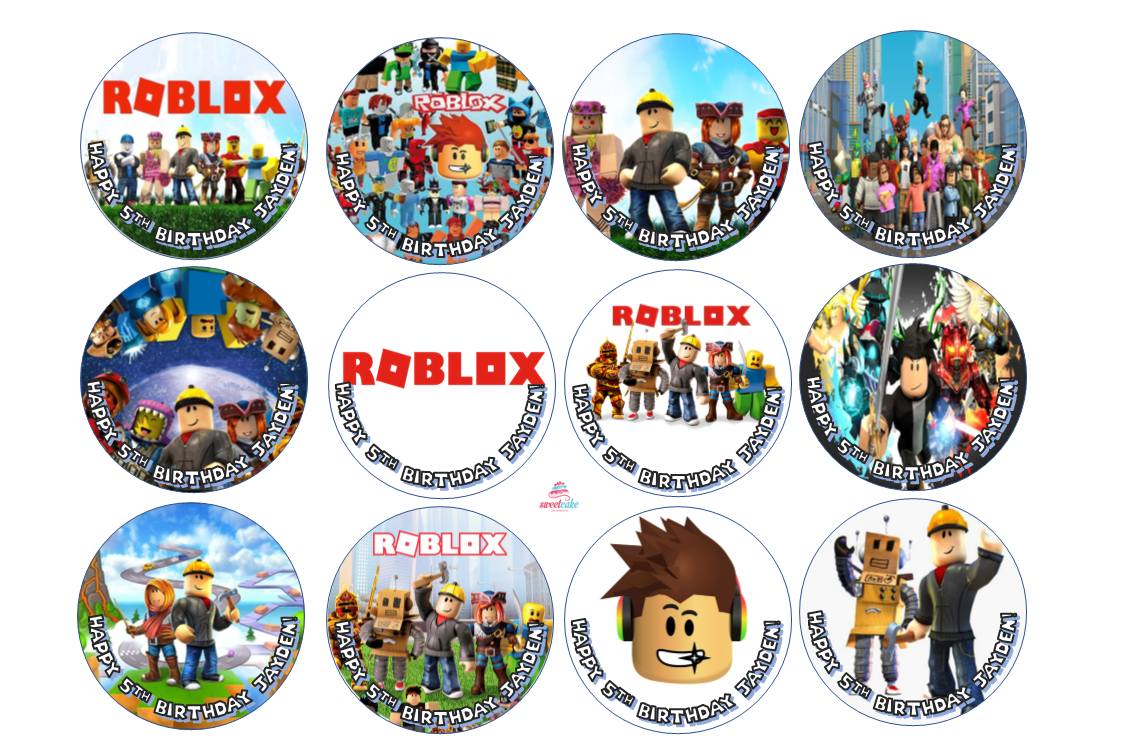 Roblox Edible Cake Topper / Cupcake Toppers โ Personalised