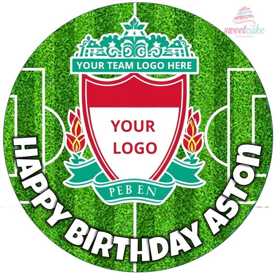 Personalized Edible Cake Topper – Your Logo, Football Party Decoration!