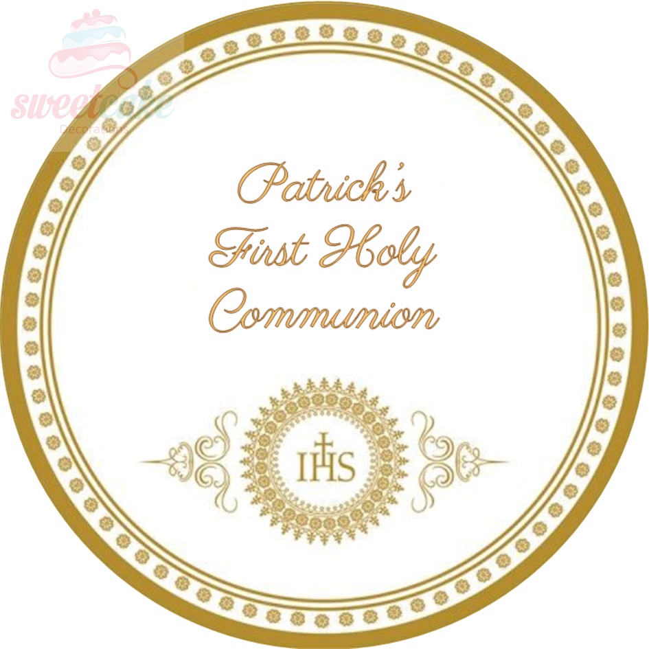 First 1st Holy Communion Icing Sheet or Wafer Card