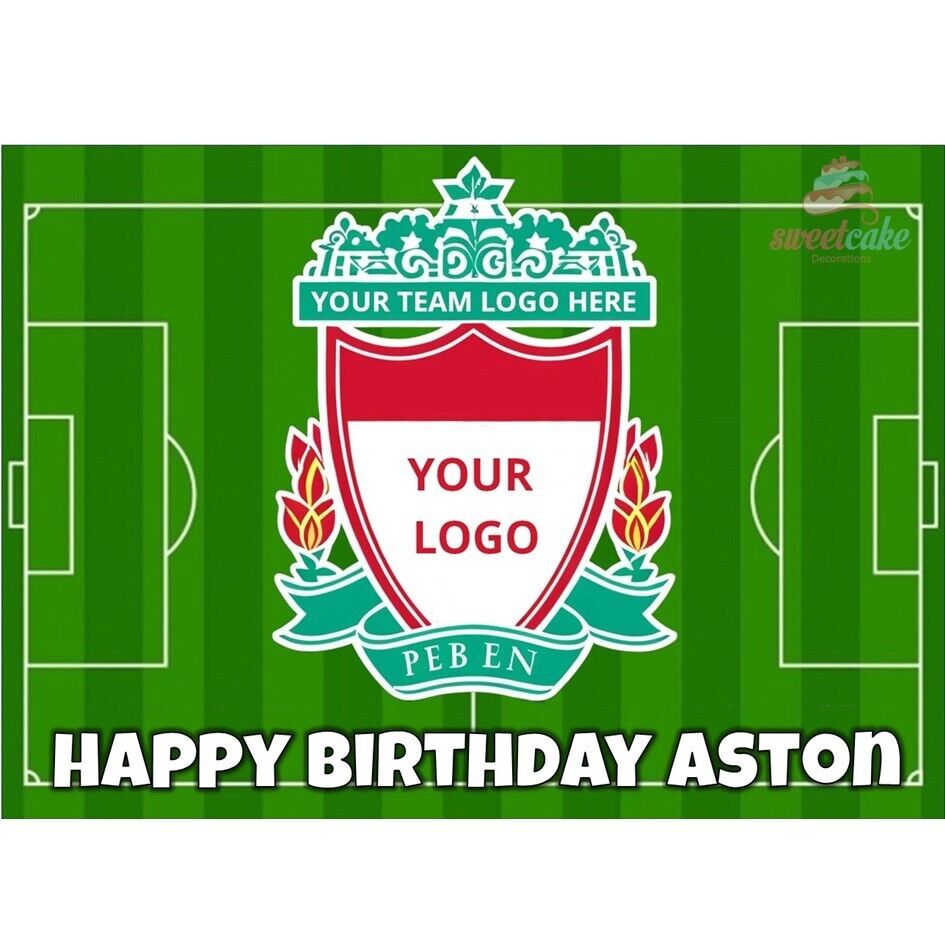 Personalized Edible Cake Topper – Your Logo, Football Party Decoration!