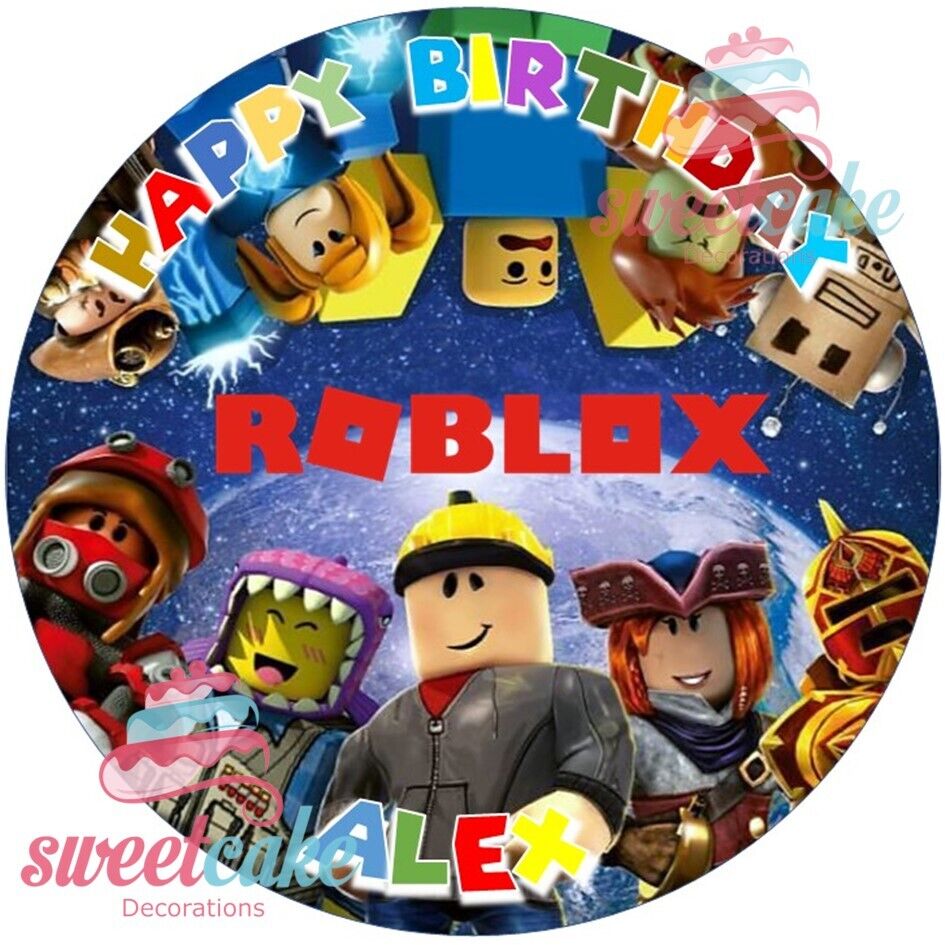 ROBLOX Edible Cake Toppers & Cupcakes | Icing Sheet or Wafer Card