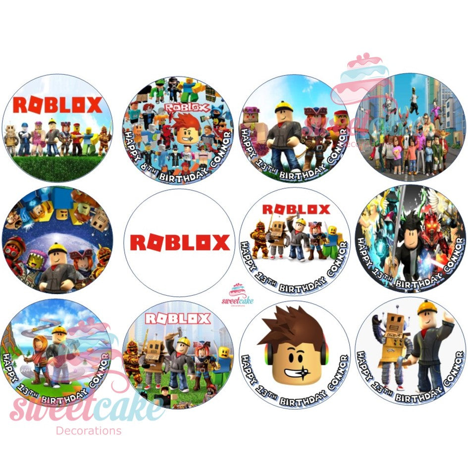 ROBLOX Edible Cake Toppers & Cupcakes | Icing Sheet or Wafer Card