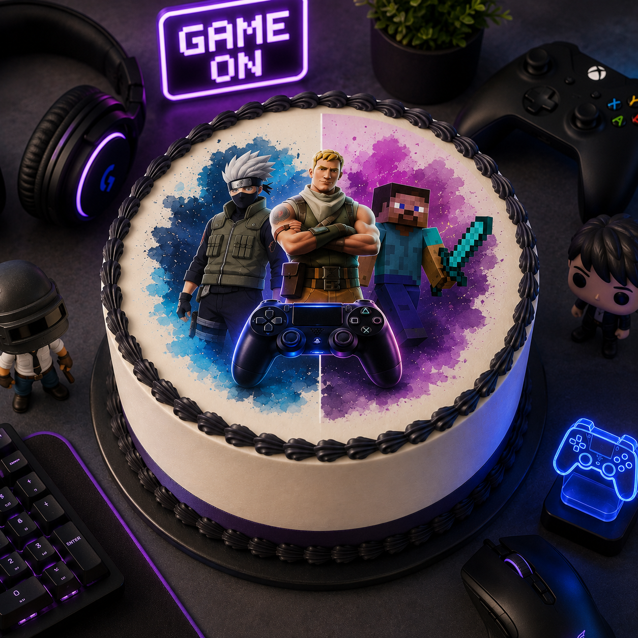 Gaming Birthdays cake topper collection