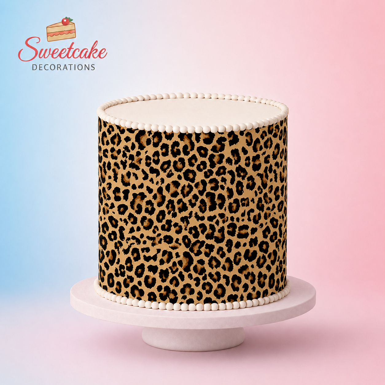 Classic Leopard Print Pattern Edible Cake Wrap – A4 Icing Sheet