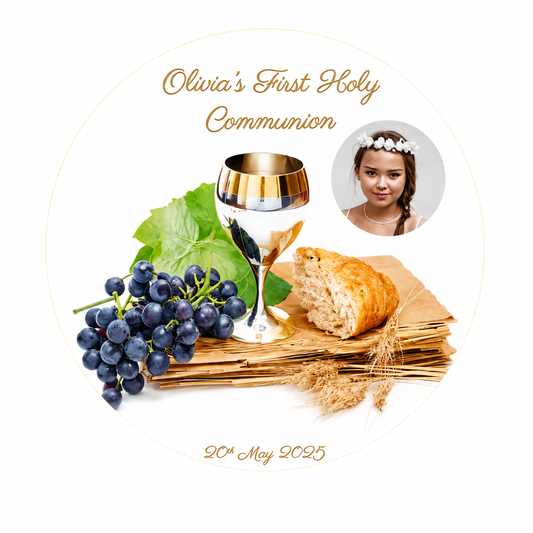 1st Holy Communion Edible Cake Topper – Personalised with Your Photo