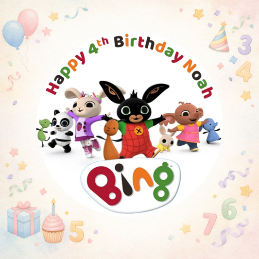 Bing Edible Cake Topper &amp; Character Decoration Set – Personalised