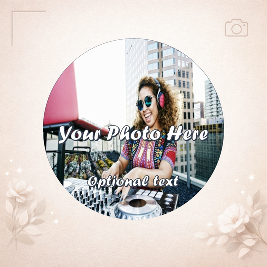 YOUR OWN PHOTO EDIBLE CAKE TOPPER – ROUND PERSONALISED FROM YOUR PHOTO