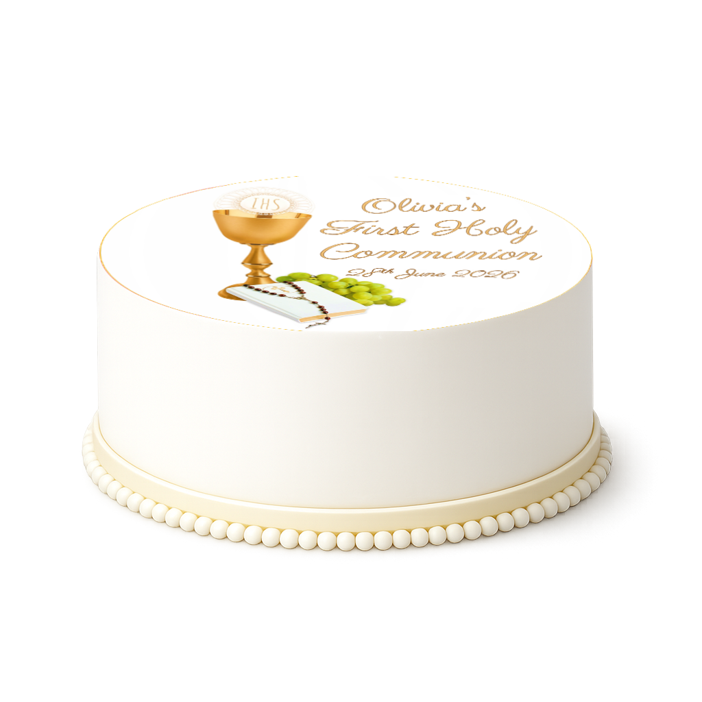 First Holy Communion Edible Cake Topper – Perfect for Celebrating This Special Sacrament