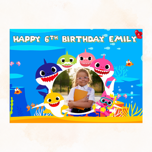 Baby Shark | Edible Cake Topper Your Own Photo Costco Size Quality Icing Sheets