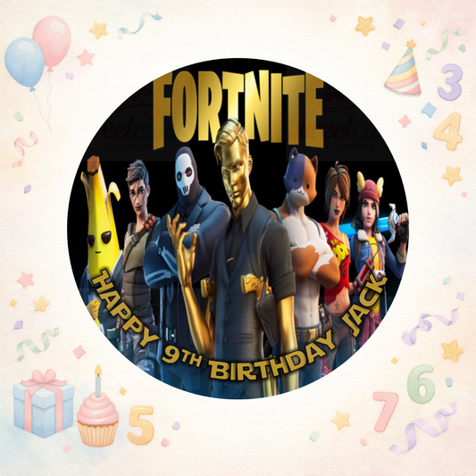 Fortnite Edible Cake Topper / Cupcake Toppers – Personalised