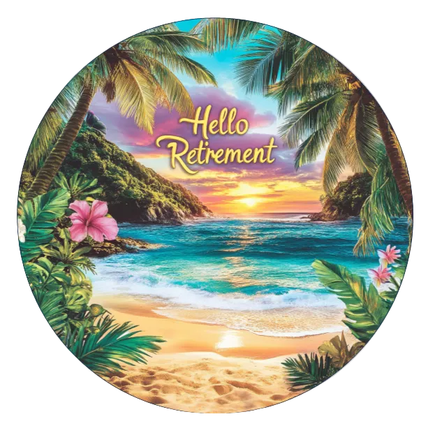 Retirement Personalised Edible Cake Topper
