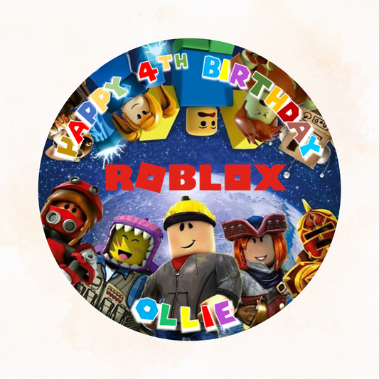 Roblox Edible Cake Topper / Cupcake Toppers – Personalised