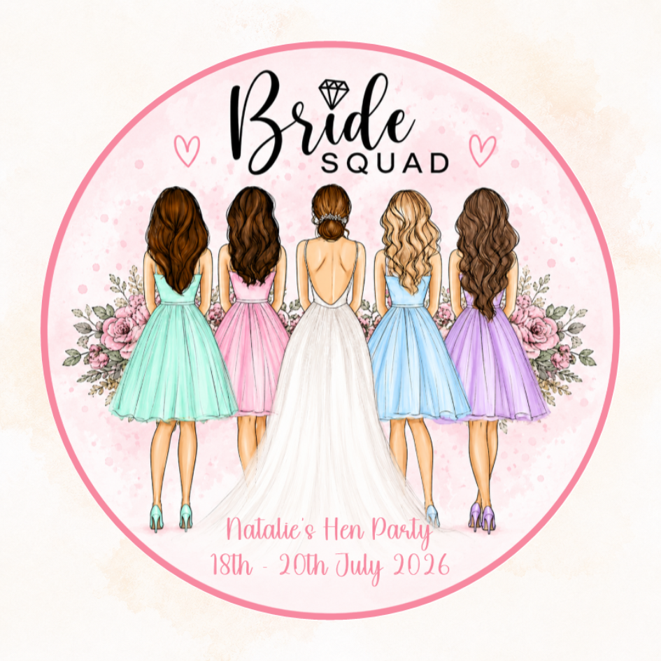 Hen Party Edible Cake Topper – Perfect for the Bride-to-Be!