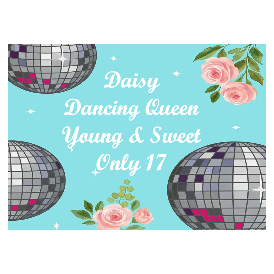 Dancing Queen Edible Cake Topper – Perfect for a Disco Birthday Party