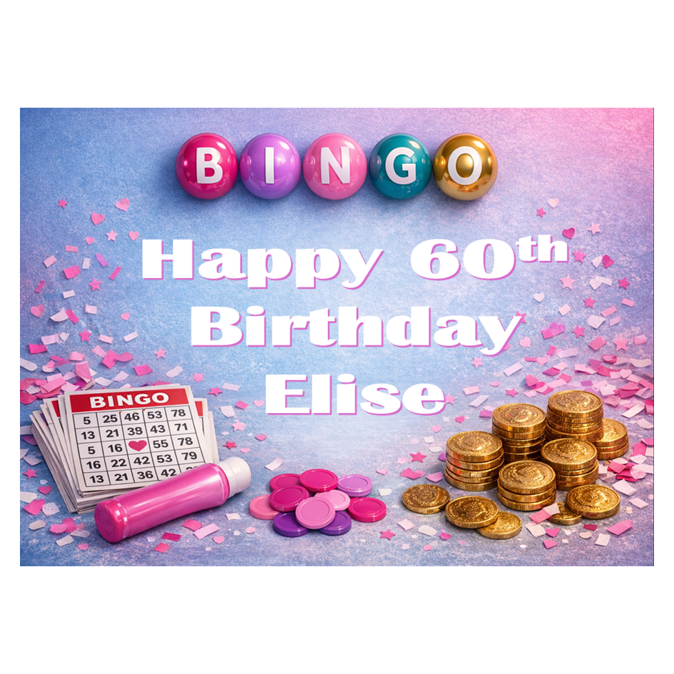 Bingo Edible Cake Topper – Perfect for Bingo Lovers