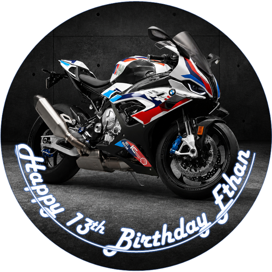 Superbike Motorbike Edible Cake Topper – Perfect for Racing Fans