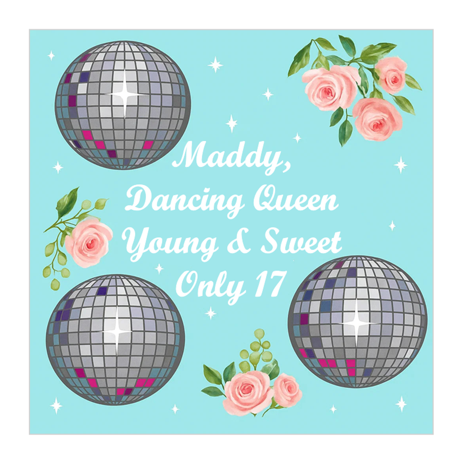 Dancing Queen Edible Cake Topper – Perfect for a Disco Birthday Party