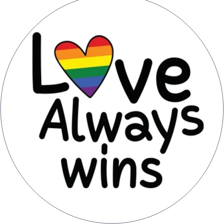 Love is Love LGBT – Personalised Edible Cake Topper on Icing Sheet or Wafer Card