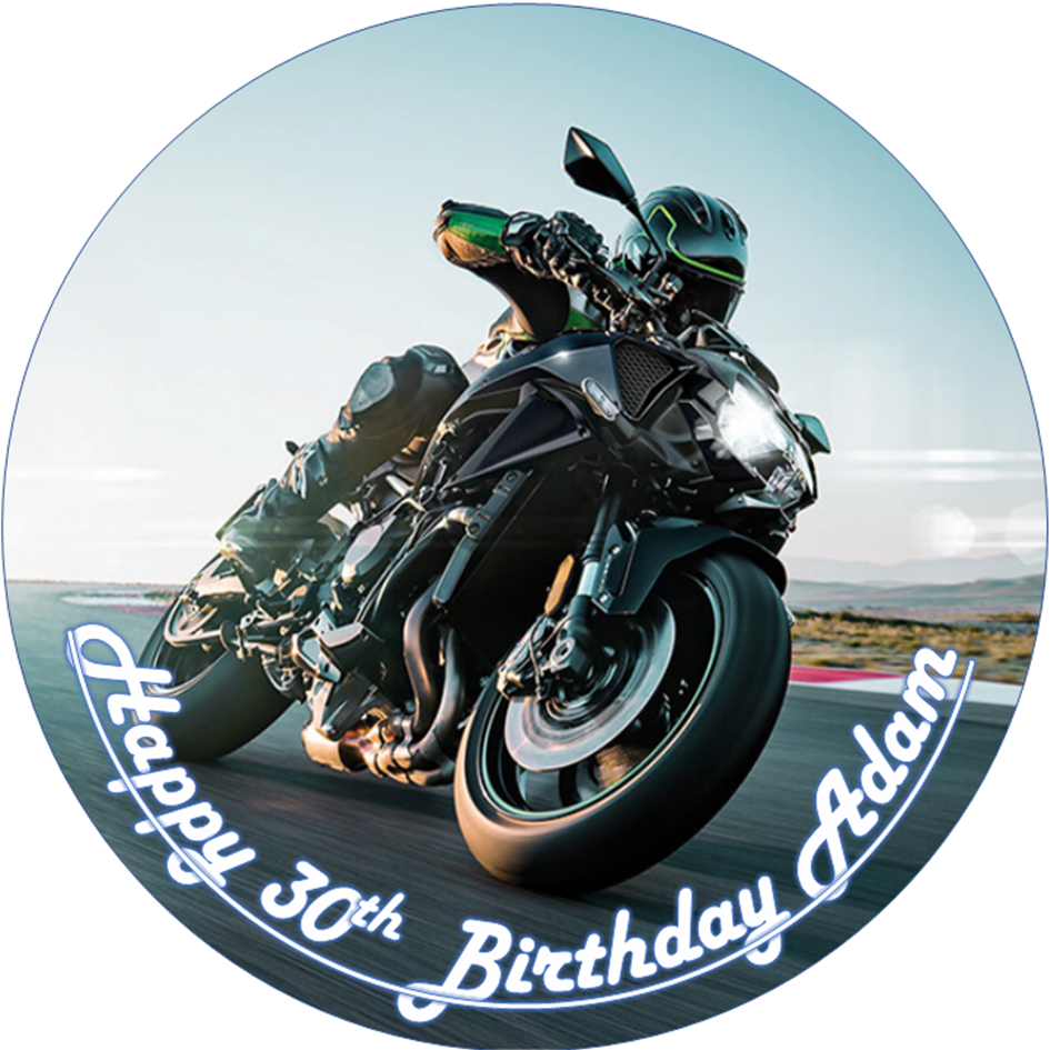 Superbike Motorbike Edible Cake Topper – Perfect for Racing Fans