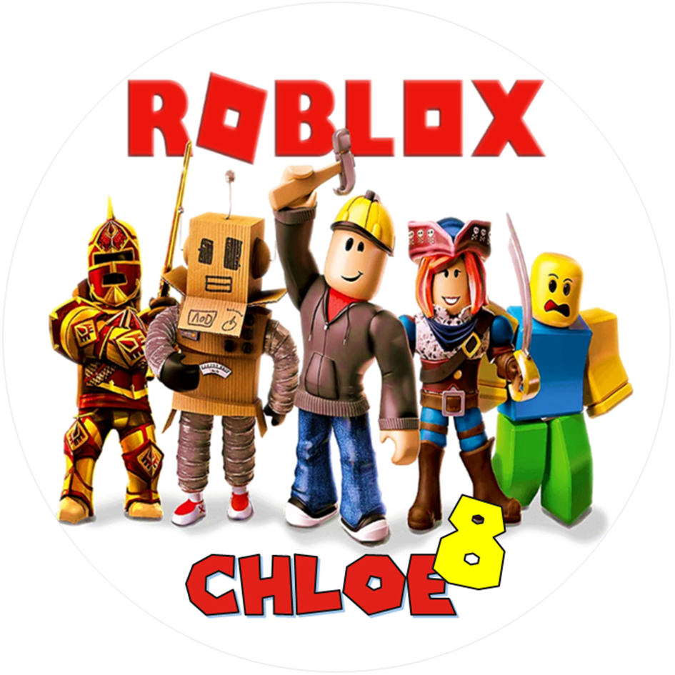Roblox Edible Cake Topper / Cupcake Toppers – Personalised with Name