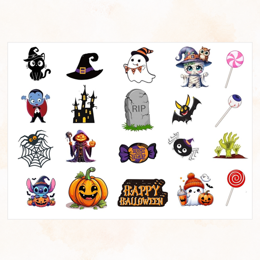 Halloween Wafer Paper Cupcake Toppers Stand Up – Cut-out Designs