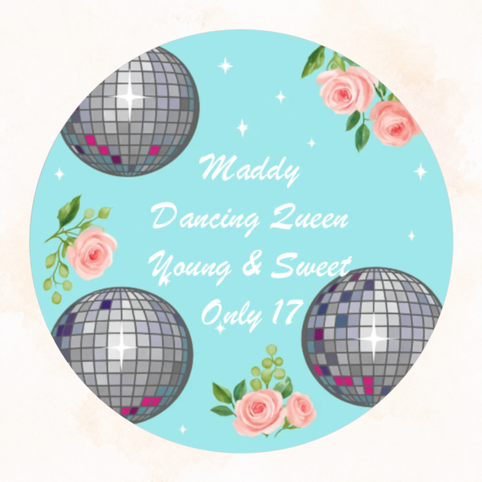 Dancing Queen Edible Cake Topper – Perfect for a Disco Birthday Party