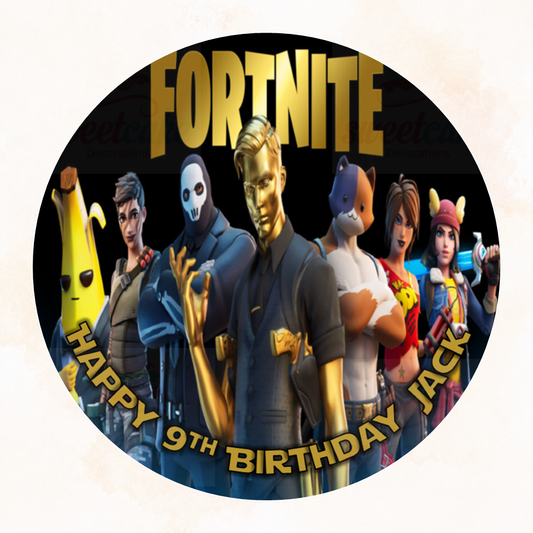 Fortnite Edible Cake Topper / Cupcake Toppers – Personalised