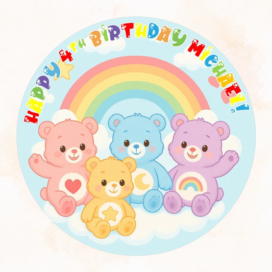 Sweet Cuddle Bears Edible Cake Topper – High Quality Icing Sheet or Wafer Card