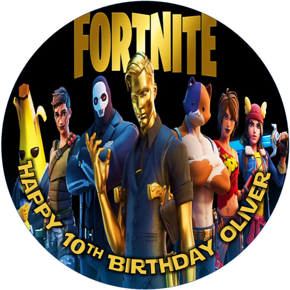 Fortnite Edible Cake Topper / Cupcake Toppers – Personalised