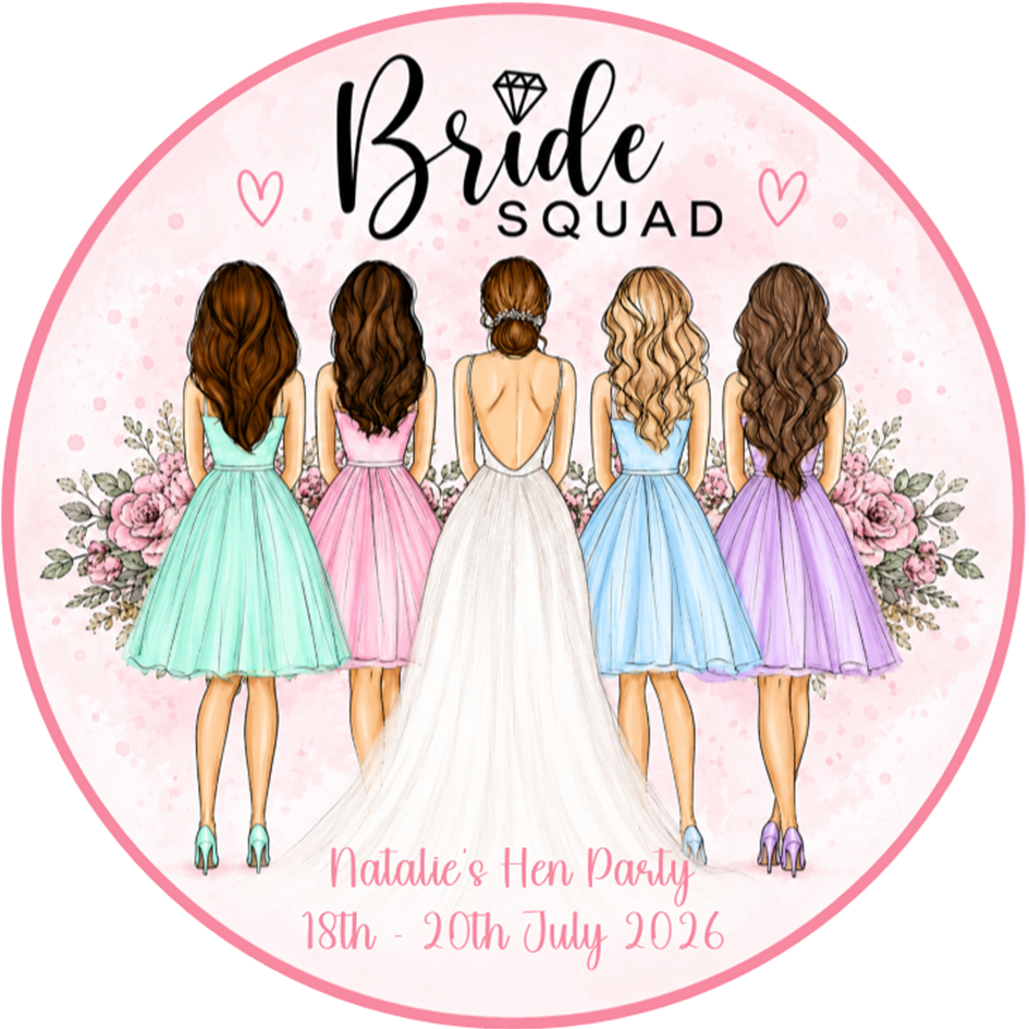 Hen Party Edible Cake Topper – Perfect for the Bride-to-Be!