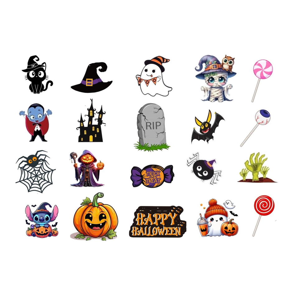 Halloween Wafer Paper Cupcake Toppers Stand Up – Cut-out Designs