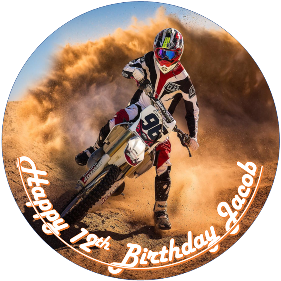 Superbike Motorbike Edible Cake Topper – Perfect for Racing Fans