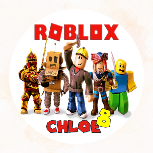Roblox Edible Cake Topper / Cupcake Toppers – Personalised with Name