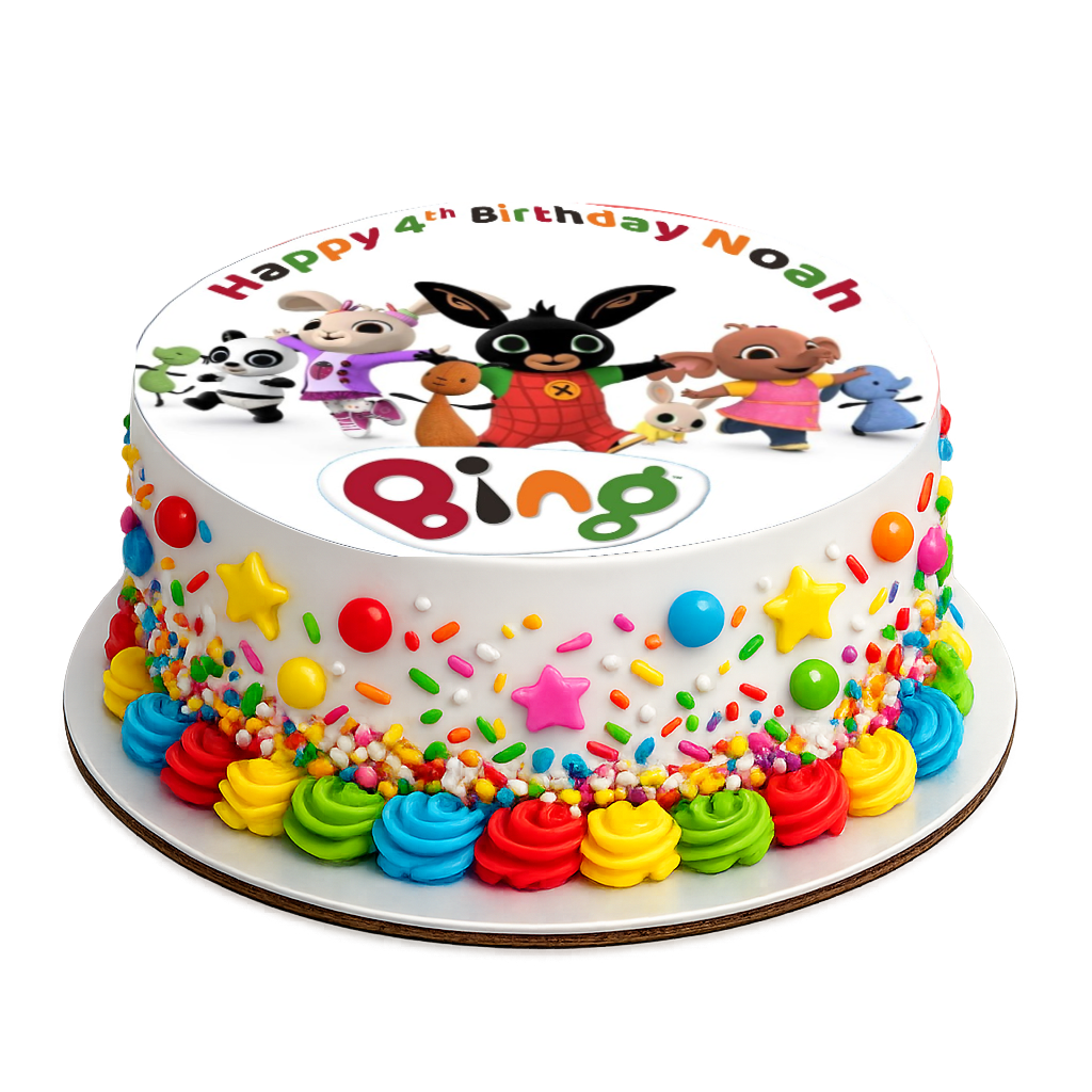 Bing Edible Cake Topper &amp; Character Decoration Set – Personalised