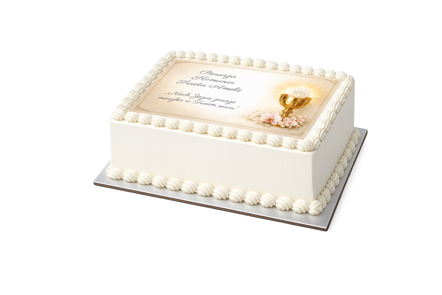 Pierwsza Komunia Święta Opłatki na tort komunijny - Edible Cake Topper
