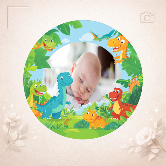 Dinosaurs Edible Cake Topper - Personalised with Your Photo
