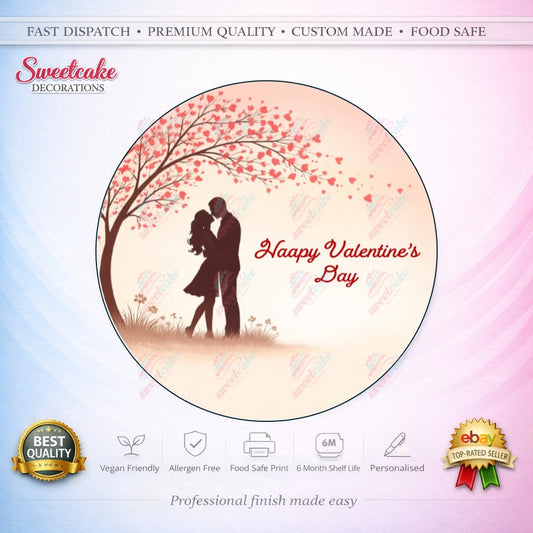 Valentine’s Day Edible Cake Topper – anniversaries, weddings