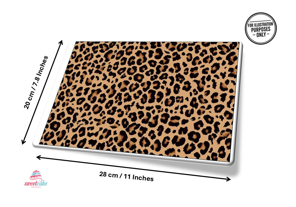 Classic Leopard Print Pattern Edible Cake Wrap – A4 Icing Sheet – Stylish Print