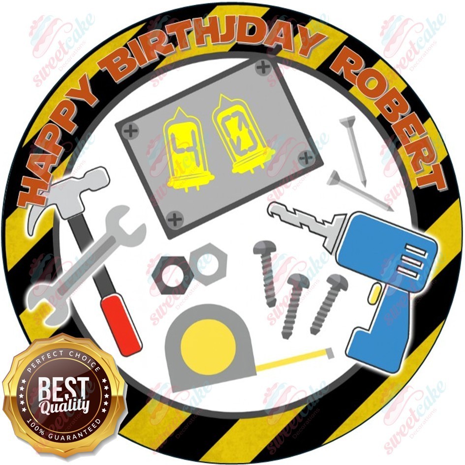Mr Fix – Handyman Personalised Edible Cake Topper