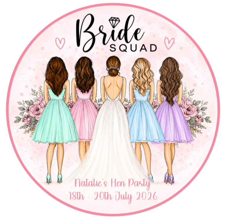 Bride Squad Cake Topper Hen Party Edible Cake Image Bride To Be