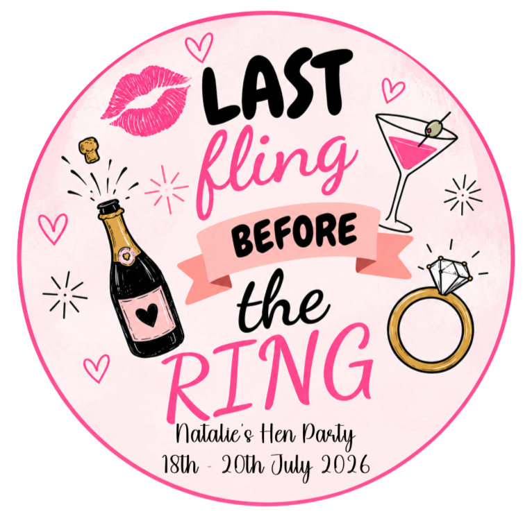Hen Party Edible Cake Topper – Perfect for the Bride-to-Be!