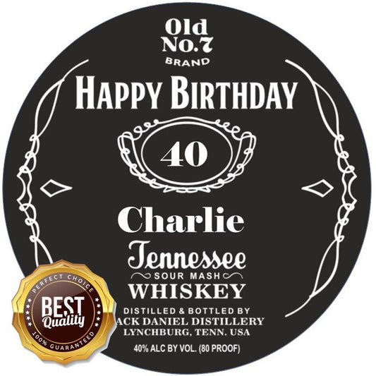 Whiskey Label Edible Cake Topper – Perfect for Whiskey Lovers!