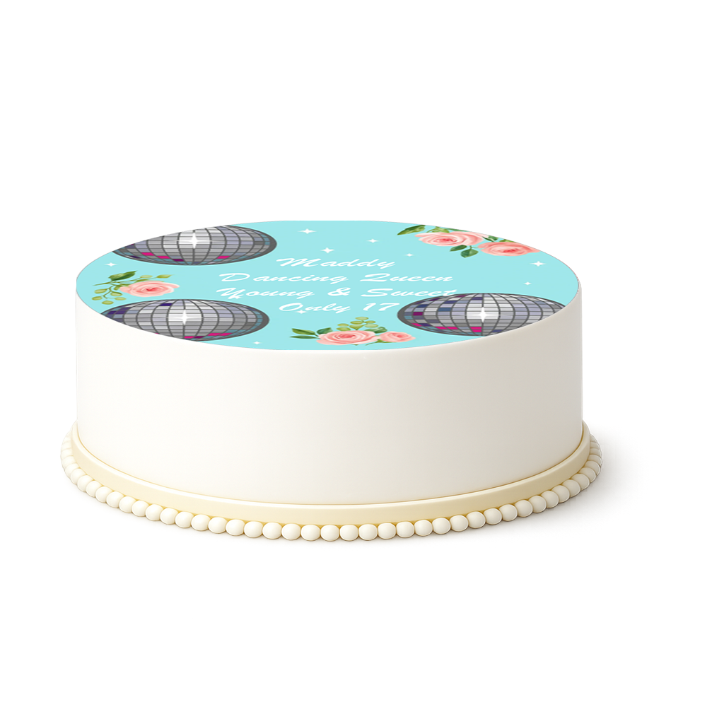 Dancing Queen Edible Cake Topper – Perfect for a Disco Birthday Party!