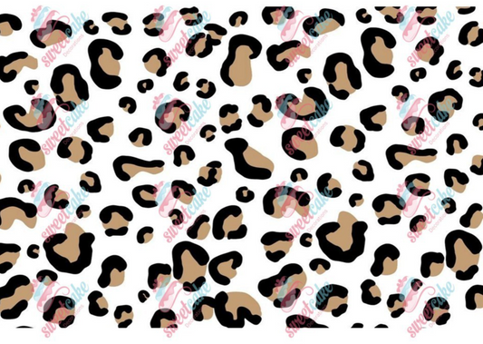 Beige Leopard Print Pattern Edible Cake Wrap – A4 Icing Sheet – Classic Print