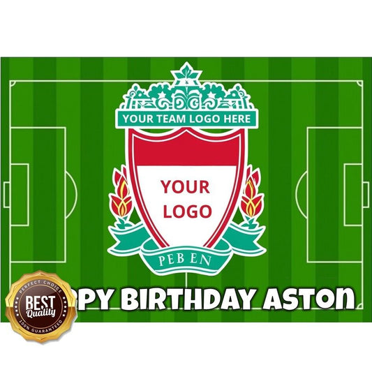Personalized Edible Cake Topper – Your Logo, Football Party Decoration!