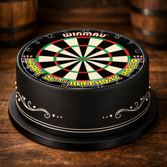 Personalised Dartboard Edible Cake Topper – Perfect for Darts Fans!