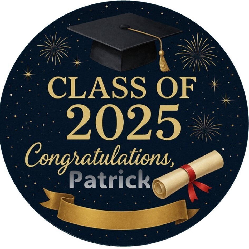 Class of 2025 Graduation Edible Cake Topper – Celebrate with Style!