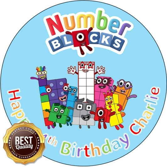 Numberblocks | Personalised Edible Cake Topper on Icing Sheet or Wafer