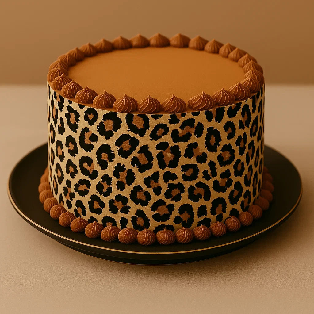 Classic Leopard Print Pattern Edible Cake Wrap – A3 Size Icing Sheet