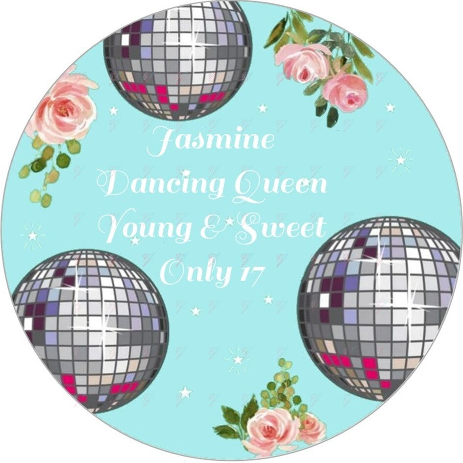 Dancing Queen Edible Cake Topper – Perfect for a Disco Birthday Party!